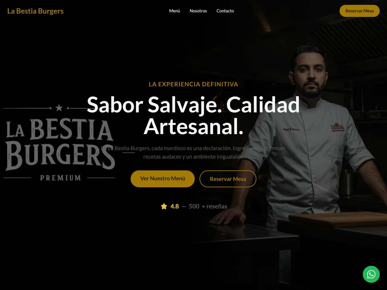 La Bestia Burgers — sitio forjado por The Forge AI